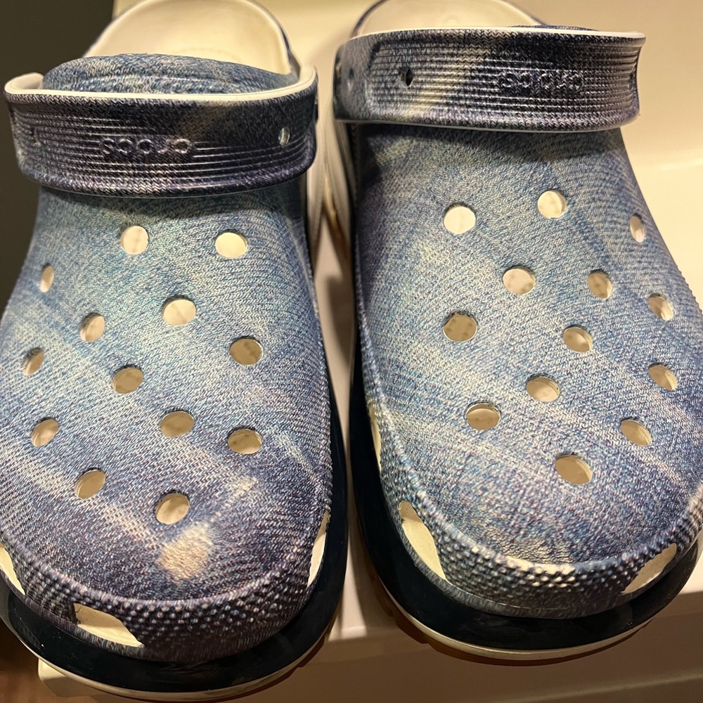Denim Crocs